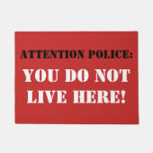 Aufmerksamkeits-Polizei! Fußmatte (Vorderseite)
