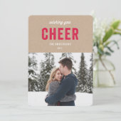 aufmuntern | Fotokarte für den Urlaub Feiertagskarte (Stehend Vorderseite)