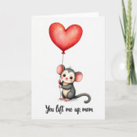 Aufmunternde Ballon-Kunstkarte für Mama
