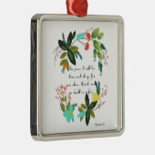 Aufmunternde Bibel versifiziert Kunst - Psalm-4:8 Ornament Aus Metall (Rechts)