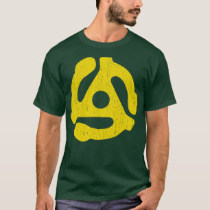 Aufnahme-Adapter mit 45 U/min Vintag gelb T-Shirt