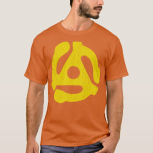 Aufnahme-Adapter mit 45 U/min Vintag gelb T-Shirt