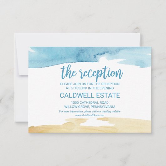 Aufnahme der Hochzeitsempfehlung für Wasserfarbens Einladung (Vorderseite)