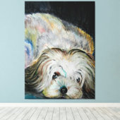 Aufnahme Dog Canvas - Malerei Leinwanddruck (Insitu (Holzboden))