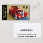 Aufnahme-Karte für klassische Auto-Show oder Visitenkarte (Vorne/Hinten)