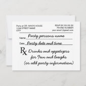 Aufnahme mit Foot in Mundröntgen Einladung (Rückseite)