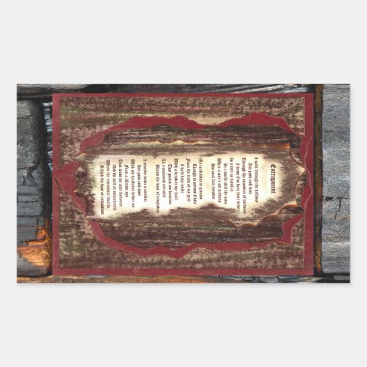 Aufnahme Rechteckiger Aufkleber (Vorderseite)