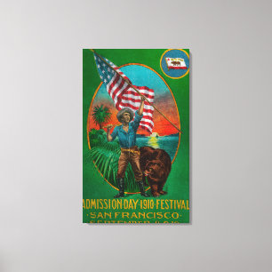 Aufnahme-Tagesanzeige, Staats-Festival Leinwanddruck