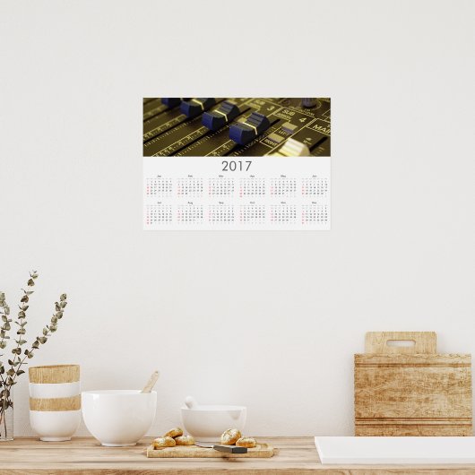 Aufnahmestudio Kalender 2017 Poster (Küche)