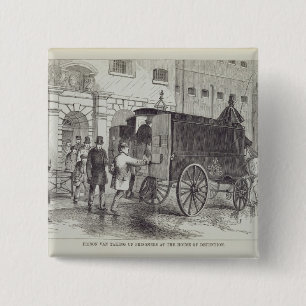 Aufnehmende Gefangene Gefängnis-Vans am Haus von Button