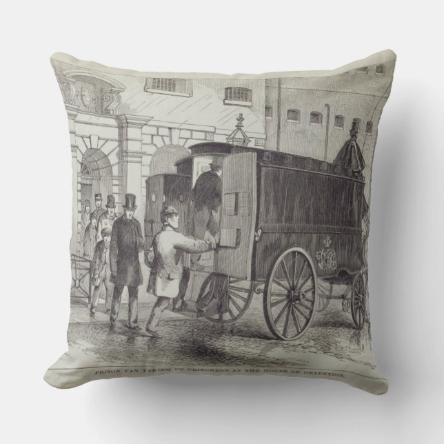 Aufnehmende Gefangene Gefängnis-Vans am Haus von Kissen (Vorderseite)