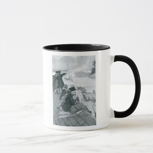 Aufpassen des Kampfes an Bunker Hill-Illustration Tasse (Rechts)