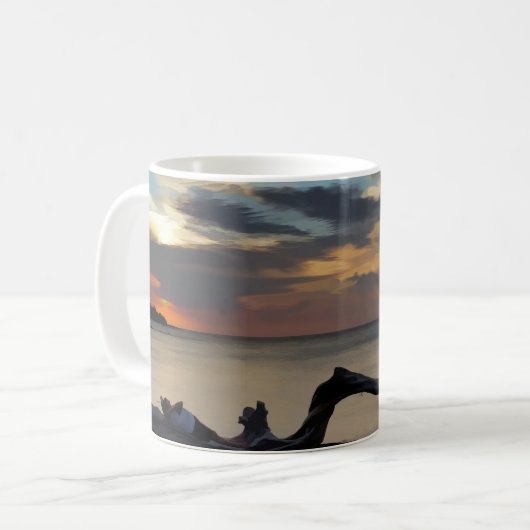 Aufpassen des Sonnenuntergangs Kaffeetasse (Vorderseite Links)