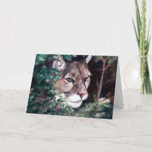 Aufpassende Puma-leere Karte