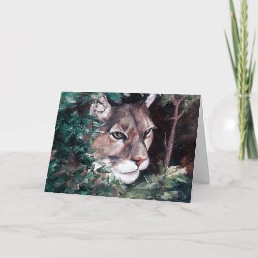 Aufpassende Puma-leere Karte (Vorderseite)