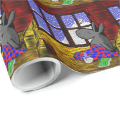 aufpassender Schnee des Esels Geschenkpapier (Rolleneckpunkt)