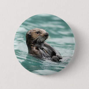 Aufpassender Seeotter Button