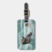 Aufpassender Seeotter Gepäckanhänger (Vorderseite vertikal)