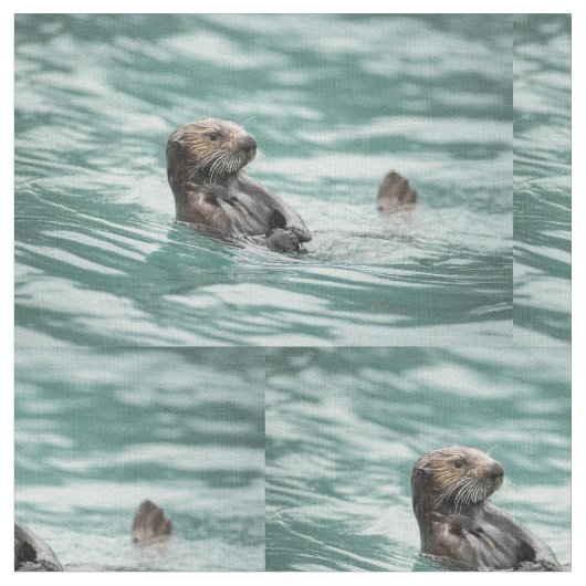Aufpassender Seeotter Stoff (Nahaufnahme)