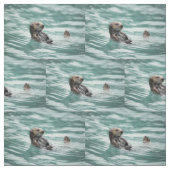 Aufpassender Seeotter Stoff (Muster)