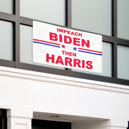 Aufprall Biden Dann Harris  Banner (Äußeres Gebäude)