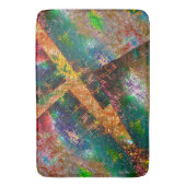 Aufprallung der farbigen Schichten mit rustikalem Badematte (Vorderseite Vertikal)