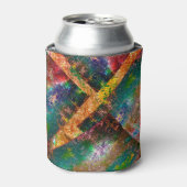 Aufprallung der farbigen Schichten mit rustikalem Dosenkühler (Kanne Vorderseite)