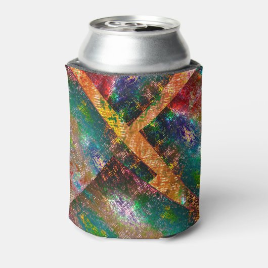 Aufprallung der farbigen Schichten mit rustikalem Dosenkühler (Kanne Rückseite)