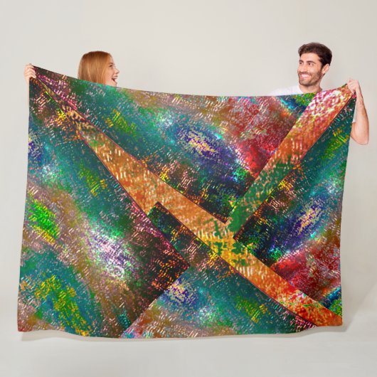 Aufprallung der farbigen Schichten mit rustikalem Fleecedecke (Beispiel)