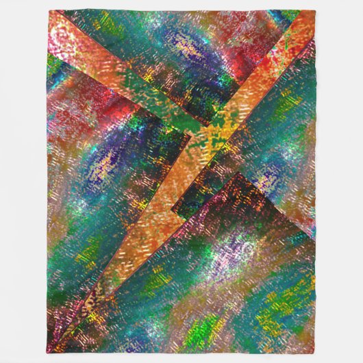 Aufprallung der farbigen Schichten mit rustikalem  Fleecedecke (Vorderseite)