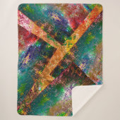 Aufprallung der farbigen Schichten mit rustikalem Sherpadecke (Vorderseite)