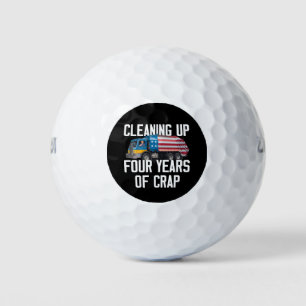 Aufräumen nach vier Jahren Trump-Müllwagen-Scheiße Golfball