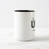 Aufrechte Hunde- Brigaden-Tasse Zweifarbige Tasse (Mittel)