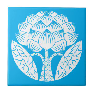 Aufrechte Lotusblume Fliese