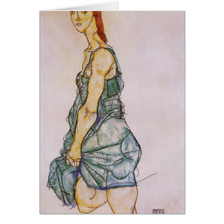 Aufrechte stehende Frau Egon Schiele-