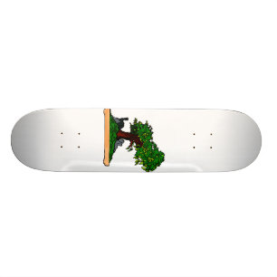 Aufrechter Baum Penjing Bonsais mit Felsen im Skateboard