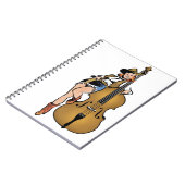 Aufrechtes Bass-Mädchennotizbuch Notizblock (Linke Seite)