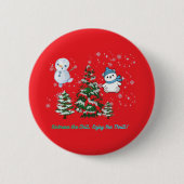 Aufregend winter hellrot button (Vorderseite)