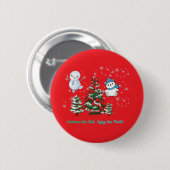 Aufregend winter hellrot button (Vorne & Hinten)