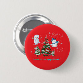 Aufregend winter hellrot button