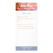 * Aufregende Aquarellfarbe Abstrakt Pink Gold Blau Werbekarte (Hinten)