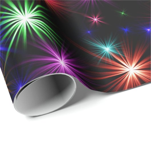 Aufregende Feuerwerkskörper mit Farbe Geschenkpapier (Rolleneckpunkt)