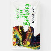 Aufregende Geburtstagsmusik zum Thema Dino Banner (Vertikal)