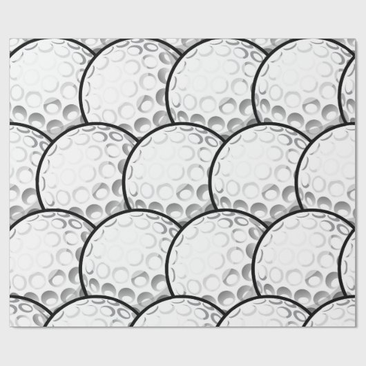 Aufregende Golfparty Geschenkpapier (Flach)