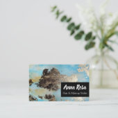 * Aufregendes abstraktes Watercolor-blaues Visitenkarte (Stehend Vorderseite)