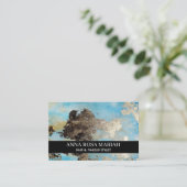 * Aufregendes blaues abstraktes Visitenkarte (Stehend Vorderseite)