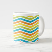 Aufregendes Design der Zigzag Stripes-Tasse Jumbo-Tasse (Vorderseite Rechts)