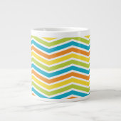 Aufregendes Design der Zigzag Stripes-Tasse Jumbo-Tasse (Vorderseite)
