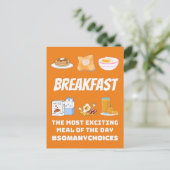 Aufregendes Frühstück Postkarte (Stehend Vorderseite)