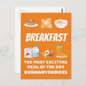 Aufregendes Frühstück Postkarte (Vorne/Hinten)